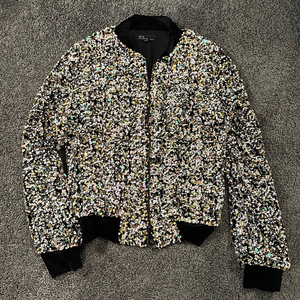 Sequin Bomber Jacket